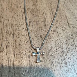 Lagos cross caviar necklace